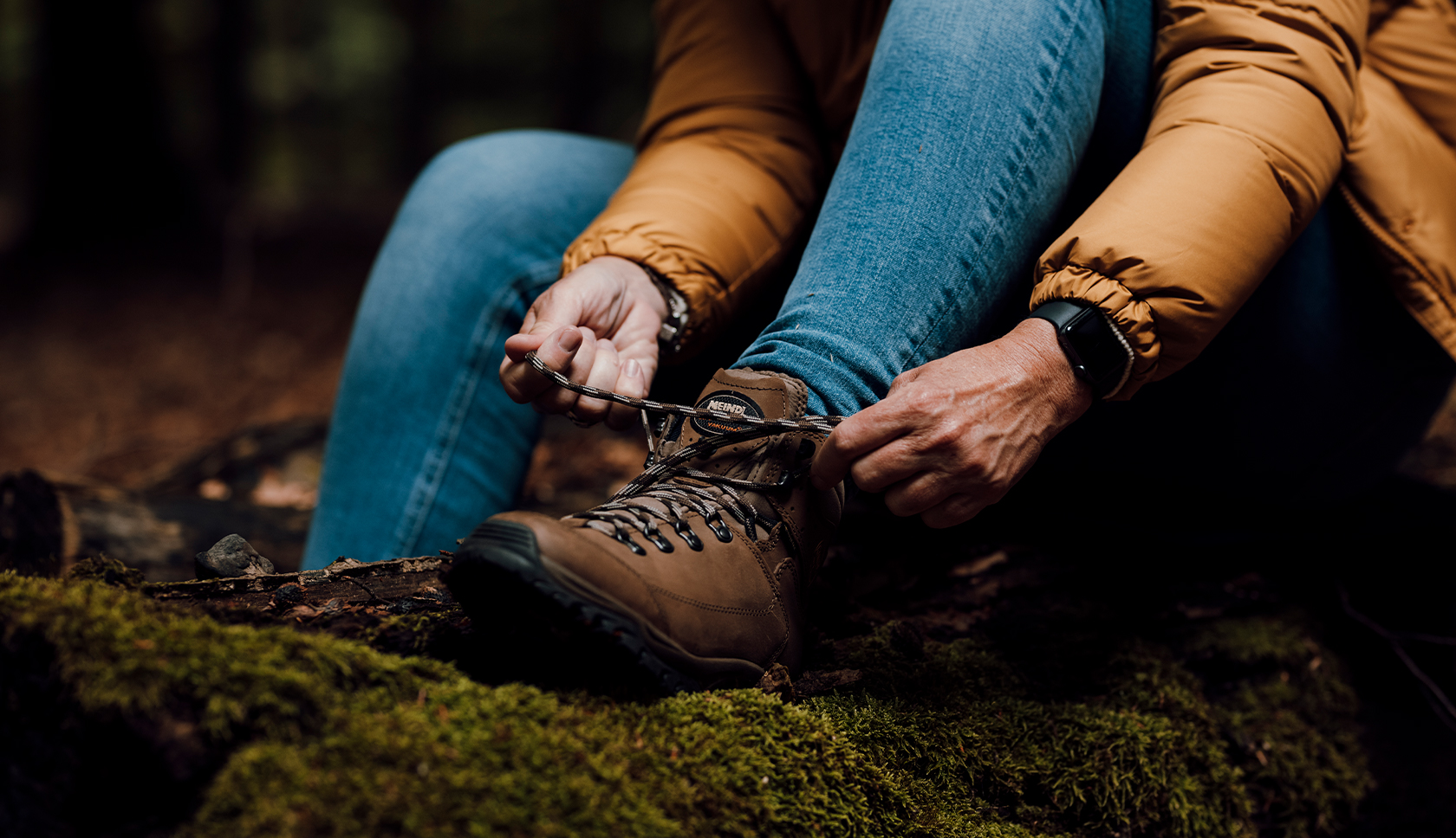 meindl schoen wordt geveterd